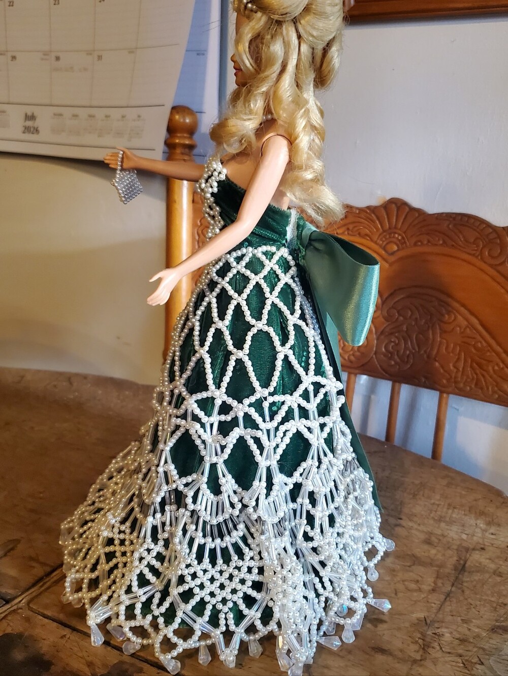 Vintage Barbie With Custom-made Beaded Gown And Accessories - Picture 3 of 14